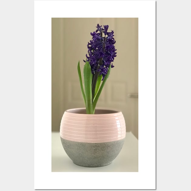 Fragrant purple home hyacinth vase Wall Art by Khala